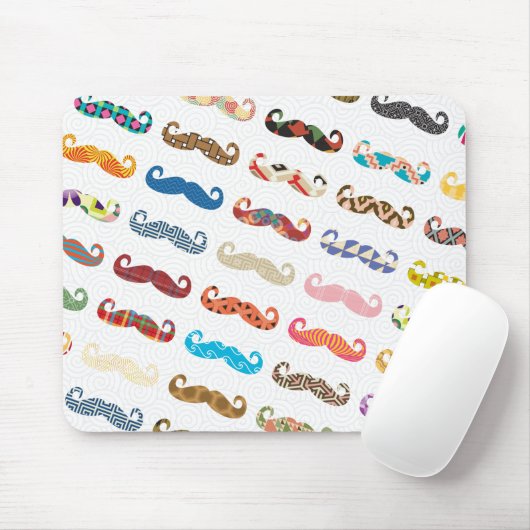 Mustache Pattern Muismat (Met muis)