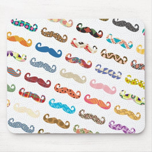 Mustache Pattern Muismat (Voorkant)