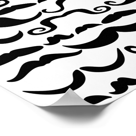 Mustache Pattern Poster (Hoek)