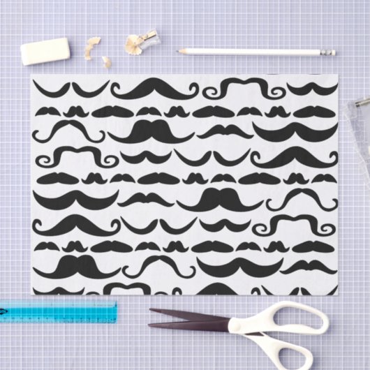 Mustache Pattern Tissuepapier (Craft)