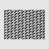 Mustache Pattern White en Black Tissuepapier (Voorkant)