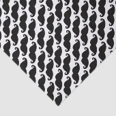 Mustache Pattern White en Black Tissuepapier (Detail)