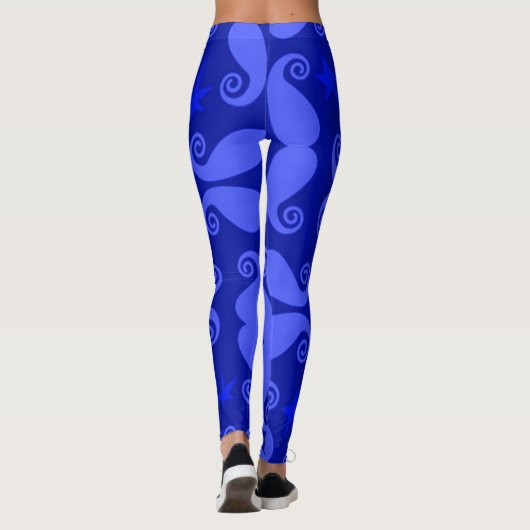 Mustache Pattern Workout Yoga Leggings (Achterkant)