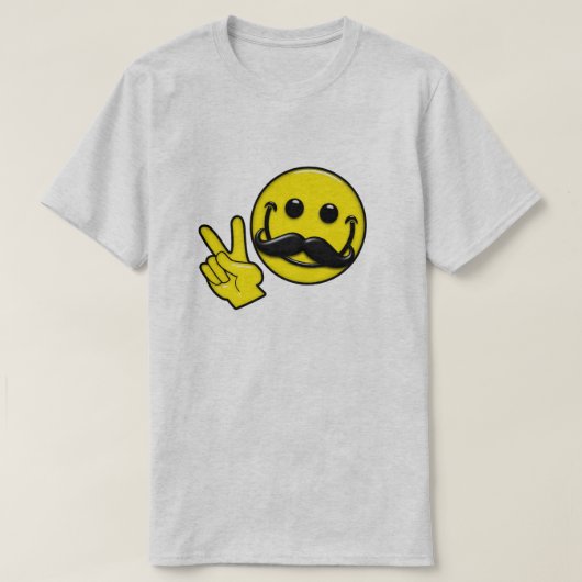 Mustache Peace T-shirt (Design voorkant)