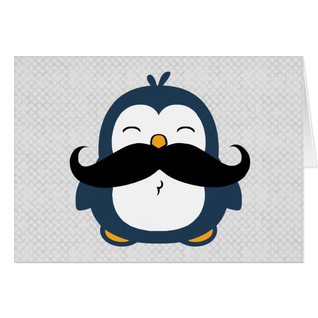 Mustache Penguin (Voorkant Horizontaal)