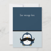 Mustache Penguin Happy Moederdag Kaart (Achterkant)