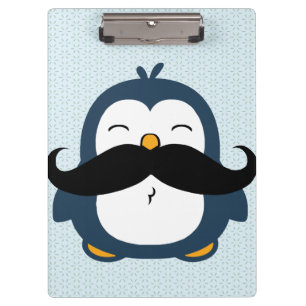 Mustache Penguin Klembord