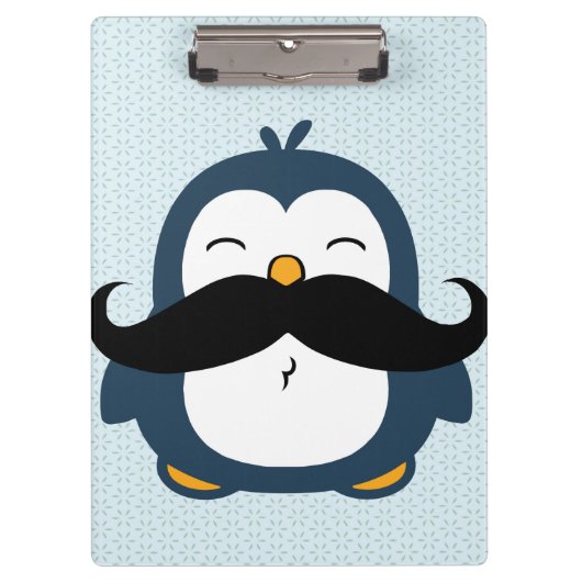 Mustache Penguin Klembord (Voorkant)