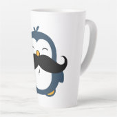 Mustache Penguin Latte Mok (Rechterhoek)
