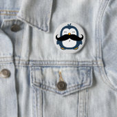 Mustache Penguin Ronde Button 5,7 Cm (In situ)