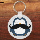 Mustache Penguin Sleutelhanger (Voorkant)