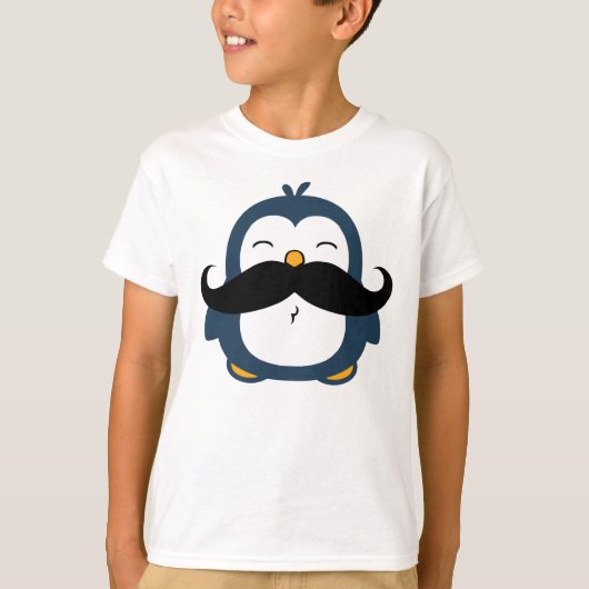 Mustache Penguin T-shirt (Voorkant)