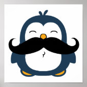 Mustache Penguin Trend Poster (Voorkant)