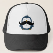 Mustache Penguin Trucker Pet (Voorkant)