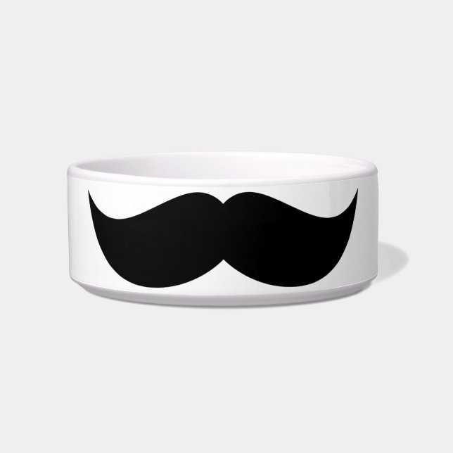Mustache Pet Bowl Voerbakje (Voorkant)
