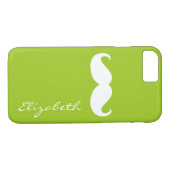 Mustache Plain Green Achtergrond Case-Mate iPhone Case (Achterkant (Horizontaal))