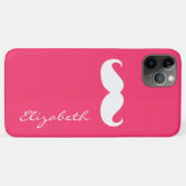 Mustache Plain Hot Pink Achtergrond Case-Mate iPhone Case (Achterkant (horizontaal))