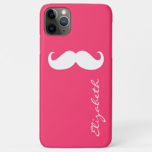 Mustache Plain Hot Pink Achtergrond Case-Mate iPhone Case
