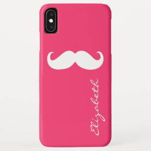 Mustache Plain Hot Pink Achtergrond Case-Mate iPhone Case
