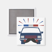 Mustache Politie magneet (Voorkant / Achterkant)