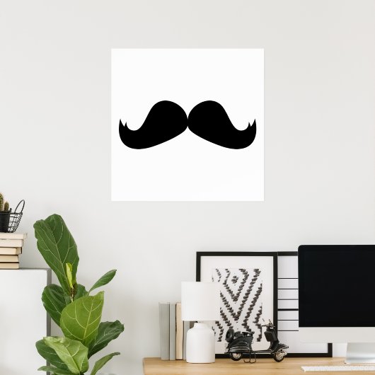 Mustache Poster (Thuiskantoor)