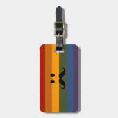 Mustache Pride aangepast bagagelabel (Voorkant verticaal)
