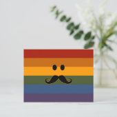 Mustache Pride aangepast briefkaart (Staand voorkant)