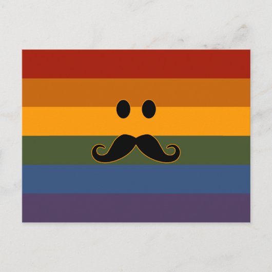 Mustache Pride aangepast briefkaart (Voorkant)