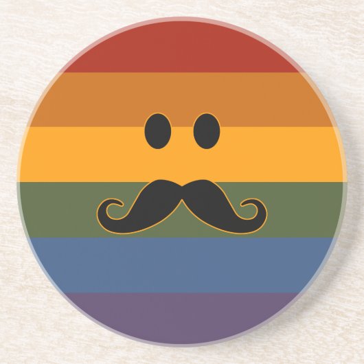 Mustache Pride aangepast onderzetter (Voorkant)