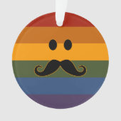 Mustache Pride aangepast ornament (voorkant)