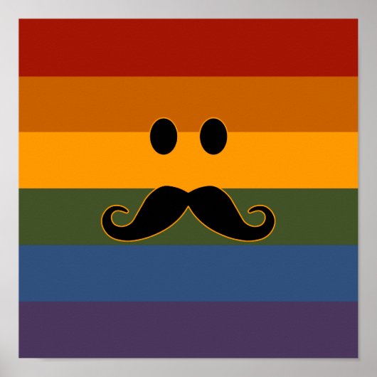 Mustache Pride aangepast poster (Voorkant)