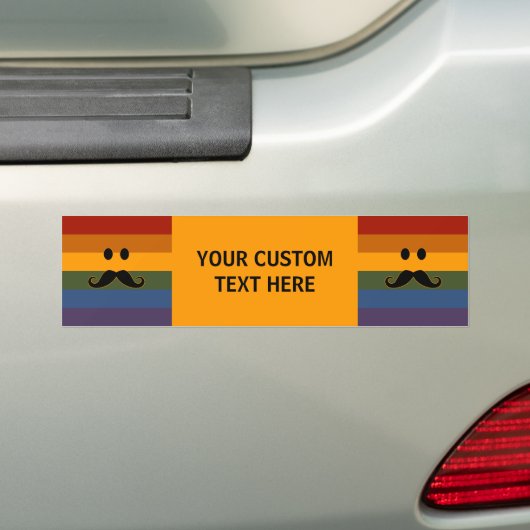 Mustache Pride aangepaste bumpersticker (Op auto)