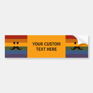 Mustache Pride aangepaste bumpersticker