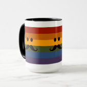 Mustache Pride aangepaste mok - kies stijl (Voorkant links)