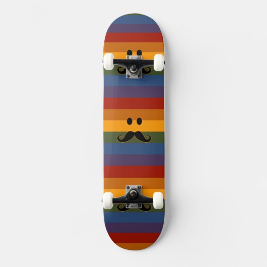 Mustache Pride aangepaste skateboard (Voorkant)