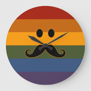 Mustache Pride aangepaste wandklok