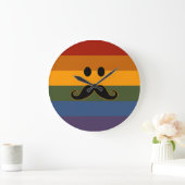 Mustache Pride aangepaste wandklok (Huis)