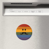 Mustache Pride custom magnet (Insitu (Vaatwasser))