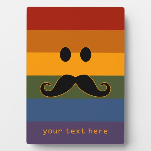 Mustache Pride custom plaque Fotoplaat (voorkant)