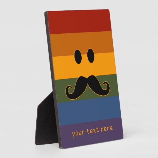 Mustache Pride custom plaque Fotoplaat (Zijkant)