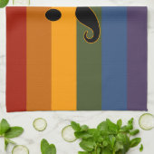 Mustache Pride keukenhanddoek (Gevouwen)