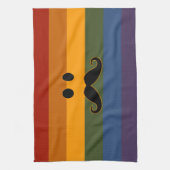 Mustache Pride keukenhanddoek (Verticaal)