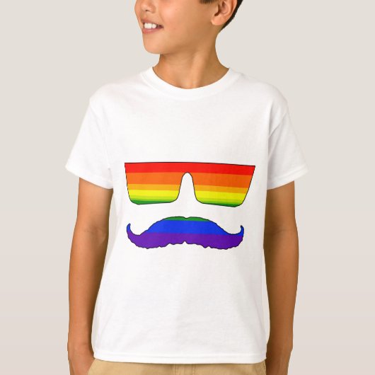 Mustache pride t-shirt (Voorkant)