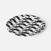 Mustache Print Kleine taart papier Borden Papieren Bordje (Gekanteld)