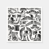 Mustache print servetten (Voorkant)