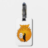 Mustache Puffer Fish Bagagelabel (Achterkant verticaal)