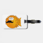 Mustache Puffer Fish Bagagelabel (Achterkant horizontaal)