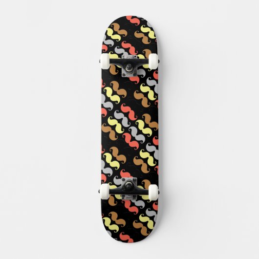 Mustache Rainbow Persoonlijk Skateboard (Voorkant)