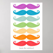 Mustache Rainbow Poster (Voorkant)