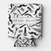 Mustache Razor Scheerapparaat Waterverf Barber Pat Blikjeskoeler (Voorkant)